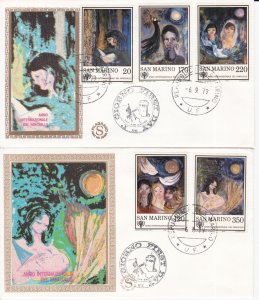 San Marino # 954-958, Paintings by Busigani, First Day Cover,