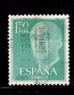 Spain - #827 General Franco 1 1/2p - Used