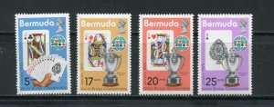 Bermuda 304-307 World Bridge Championship, Playing Cards Stamp Set MNH 1975