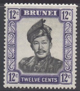 Brunei Scott 90 - SG107, 1952 Sultan 12c MH*