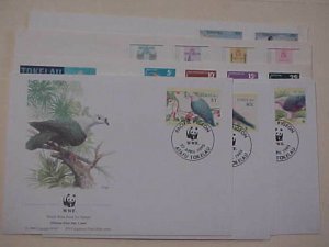 TOKELAU ISLANDS  8 DIFF. FDC 1975-1995 CACHET UNADDRESSED