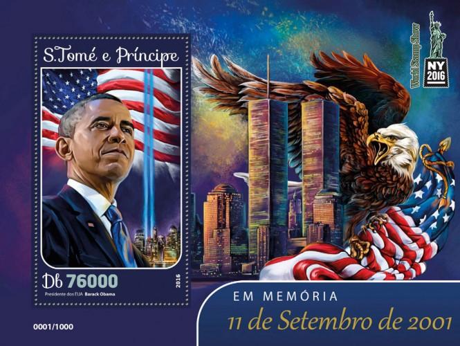 SAO TOME E PRINCIPE 2016 SHEET SEPTEMBER 11 OBAMA PRESIDENTS st16120b