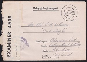 GB POW IN GERMANY 1943 POW lettersheet ex Stalag VIIIB to UK dble censor...a4603