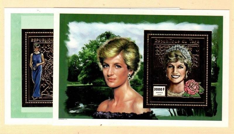 Togo Michel Blocks 414-415 Mint NH (Catalog Value 22 Euros) - Princess Diana