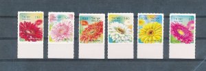 ISRAEL 2014 + 2013 GERBERAS SELF AHDHESIVE WITH TAB COMPLETE SET MNH