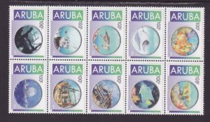 Aruba-Sc#410- id5-unused NH set-Ships-Planes-Marine Life-2012-