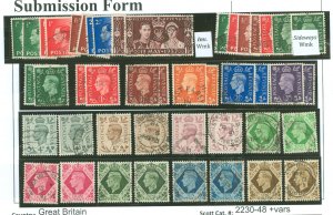 Great Britain #2230-48/vars  Single (Complete Set)