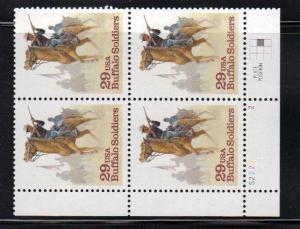 #2818 MNH pb/4 29c Buffalo Soldiers 1994 Issue