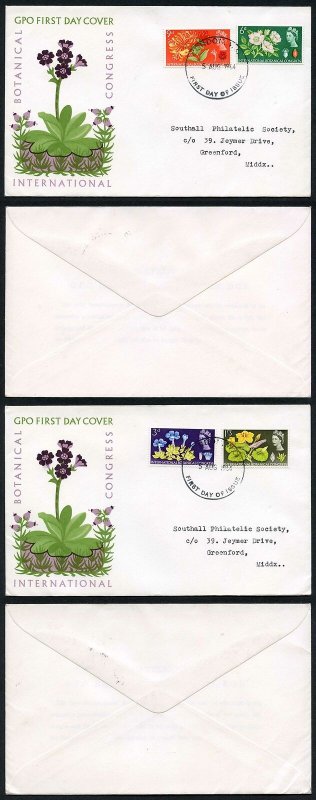 1964 Botanical set of two FDC