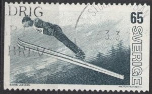Sweden 1031 (used) 65ö ski jump. slate green (1974)