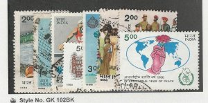 India, Postage Stamp, #1123-1130 Used, 1986