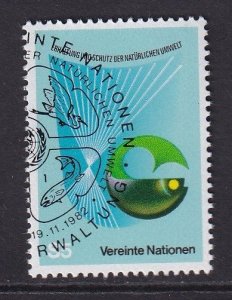 United Nations  Vienna  #28 cancelled 1982  nature protection 5s fish