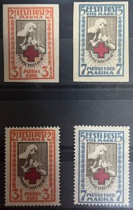 DP Stamps Estonia 1923 SC B9-B12 Mint Set