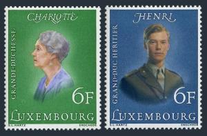 Luxembourg 579-580,MNH.Michel 922-923. Duchess Charlotte,Prince Henri,1976.