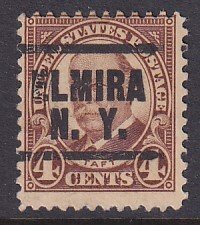 United States (1930) Sc 685 (2) used, precancel Elmira NY