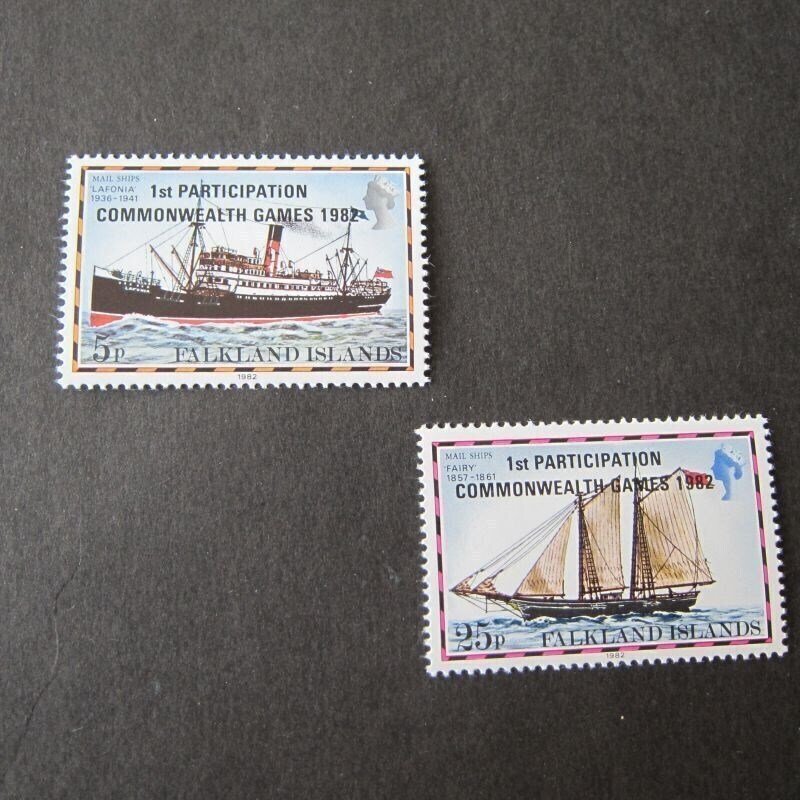 Falkland Islands 1982 ship Sc 352-353 set MNH