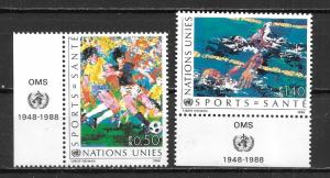 UN Geneva 169-70 Health in Sports set with MI tab MNH (T2)