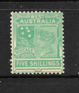 WESTERN AUSTRALIA  1905-12   5/-   QV      MLH   SG 148