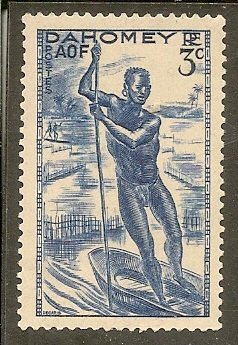 Dahomey   Scott 114  Man In Canoe   MNH