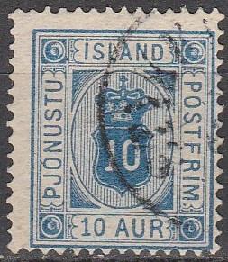 Iceland #O6  F-VF Used CV $21.00  (A16012)