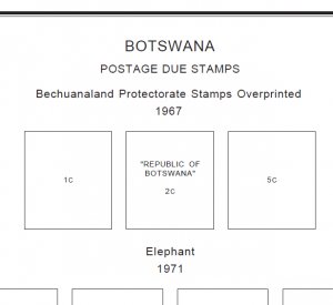 BOTSWANA STAMP ALBUM PAGES 1966-2009 (126 PDF digital pages)