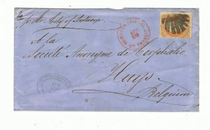 Letter to Belgium   Has Scott #71 on envelope   possibly added not tied on