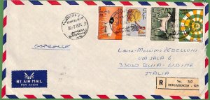 ZA1405 - SOMALIA  - Postal History - REGISTERED AIRMAIL COVER to ITALY 1974
