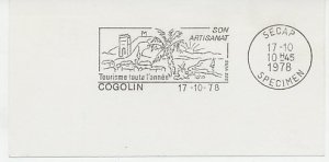 Specimen postmark card France 1978 Palm tree - Sun