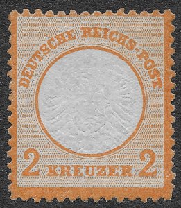 Germany Stamps Scott #22 MH 2 Kreuzer Orange Large Shield Eagle SCV $500