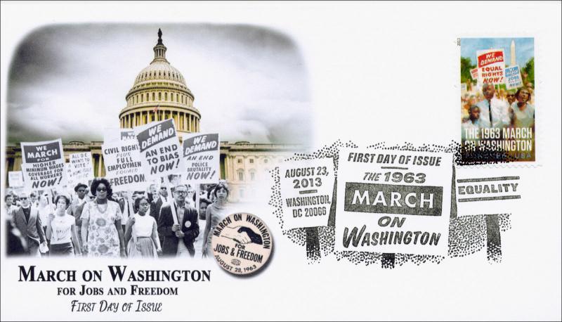 SC 4804, 2013 March on Washington, FDC, Pictorial Cancel,  Item 13-010