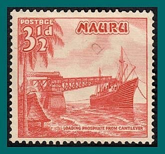 Nauru 1954 Phosphate Loading, used #41,SG50