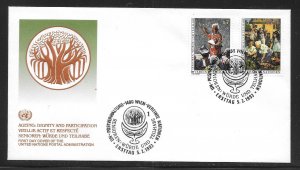 UN Vienna 141-142 Aging with Dignity FDC Geneva Cachet