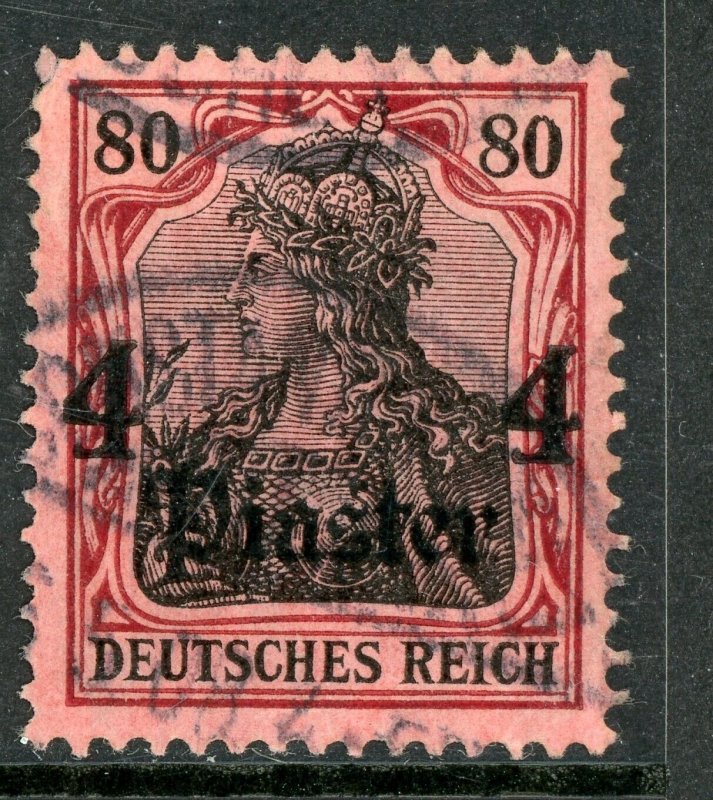 Turkey 1906 Germany 4 Piastre/80 Pf Germania Watermarked Scott #50 VFU L415