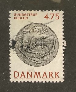 Denmark  1992 Scott 955 used - 4.75kr,  Treasures of The National Museum, Coin