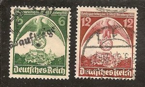 Germany   Scott  465-66  Nurembberg       Used