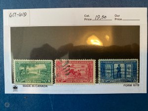 US Stamps-SC# 617 - 619 - Lexington - Used - CV $19.50