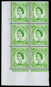 SG617a, 7d brt green, NH MINT. CYL NO 2 DOT.