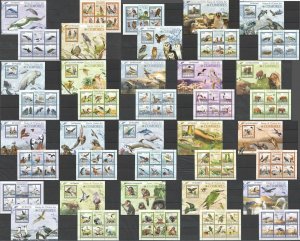 B0020 2009 Comoros Fauna Birds Marine Life Wild Animals 20Bl+20Kb Mnh