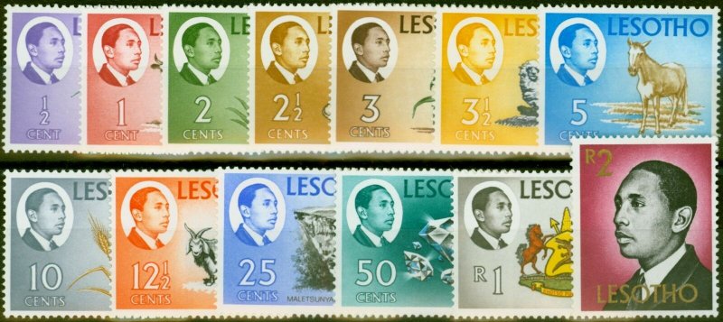 Lesotho 1968-69 Set of 13 SG147-159 Fine MNH