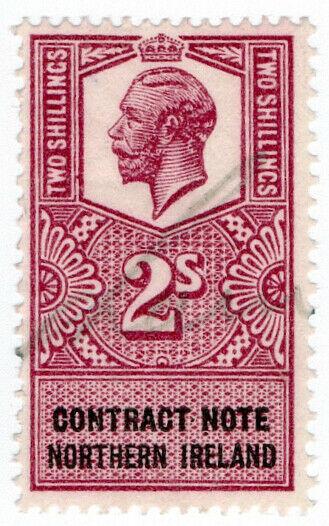 (I.B) George V Revenue : Contract Note (Northern Ireland) 2/-