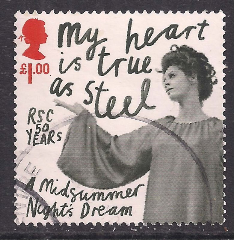 GB 2011 QE2 £1 Anniv.William Shakespeare Co. used SG 3177 ( H792 )