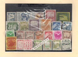 MANCHUKUO COLLECTION ON STOCK SHEET MINT/USED