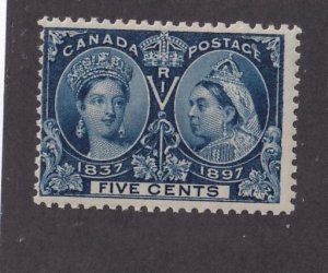 CANADA # 54 -MH 5cts JUBILEE ISSUE CAT VALUE $60 @ 20% JUST A FAIR $12 START