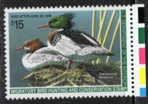 US Stamp #RW61 MNH - FANTASTIC RedBreasted Merganser 