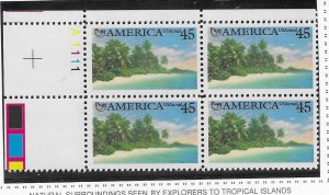 US #C127 $0.45 Tropical Coast plate blockl of 4 (MNH) CV $7.00