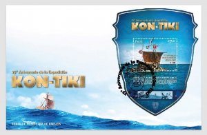 Peru FDC 2022 , Kontiki Expedition , Raft , Sailing