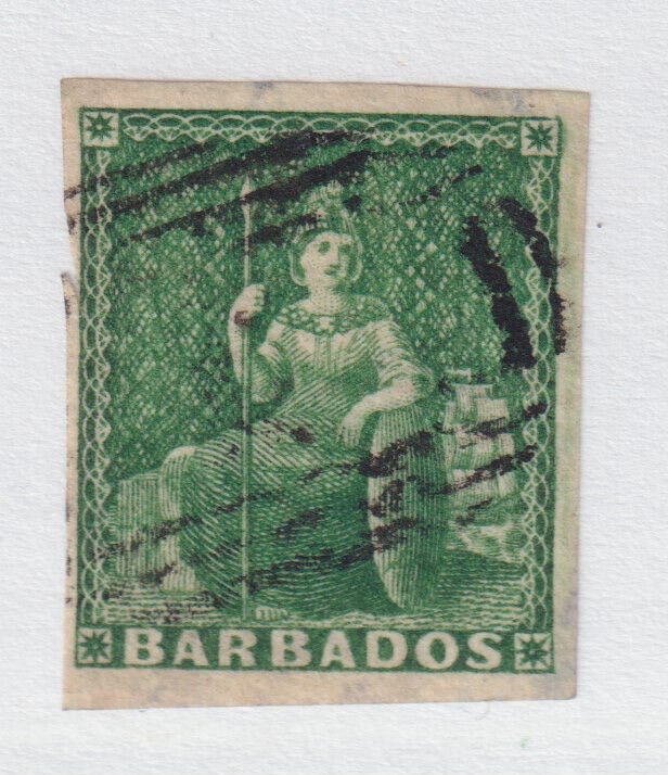BARBADOS #5  used white paper 4 margins
