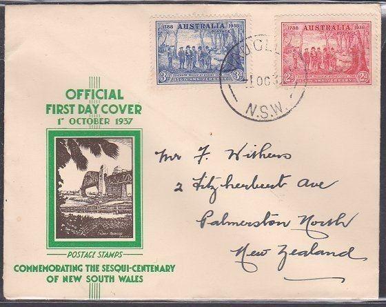 AUSTRALIA 1937 NSW 2d & 3d on FDC - VAUCLUSE NSW cds.......................53792