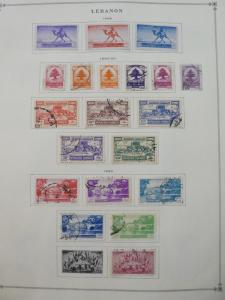 EDW1949SELL : LEBANON Very clean Mint & Used collection on album pages Cat $1452