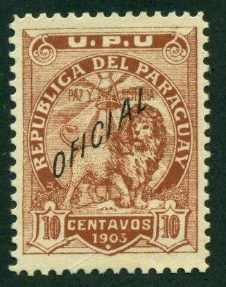 Paraguay 1903 #O53 MNG SCV (2018) = $0.90